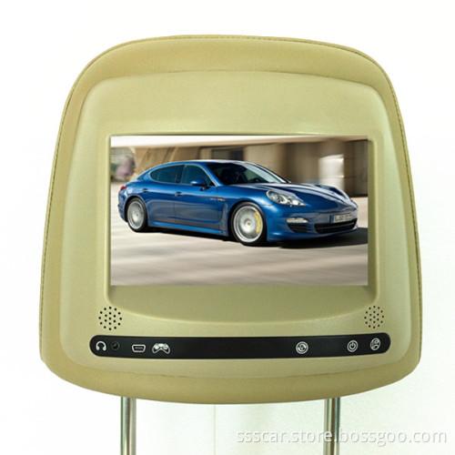 7 Inch HD MP5 Car Headrest Monitor Touch Screen (optional TV)